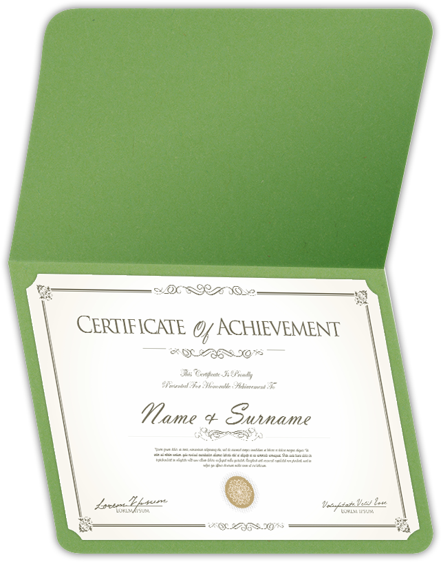Gumdrop Green Vellum 100lb 9 1/2 x 12 Landscape or Portrait Certificate Holders with Rounded Corner Slits