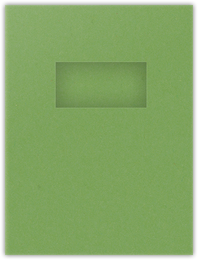 Gumdrop Green Vellum 100lb 9 x 12 Two Pocket Folders with 4 Inch Pockets and 2 x 4 Window