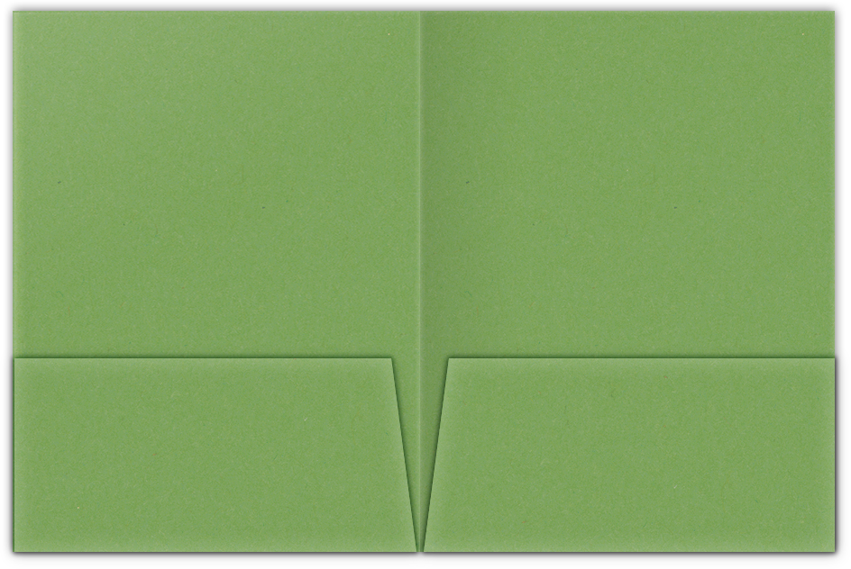 Gumdrop Green Vellum 100lb 9 x 12 Two Pocket Folders with 4 Inch Pockets