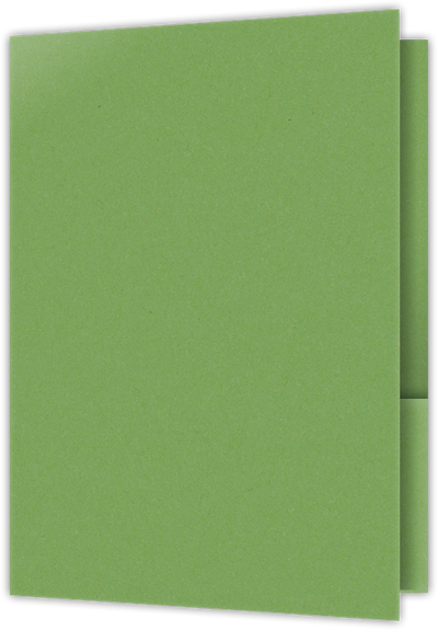 Gumdrop Green Vellum 100lb 6 x 9 Two Pocket Half Size Folders with 3 Inch Pockets