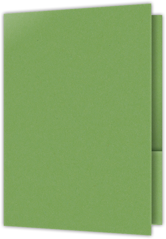 Gumdrop Green Vellum 100lb 6 x 9 Two Pocket Half Size Folders with 3 Inch Pockets