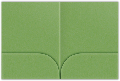 Gumdrop Green Vellum 100lb 9 x 12 Two Pocket Folders with 4 Inch Curved Pockets
