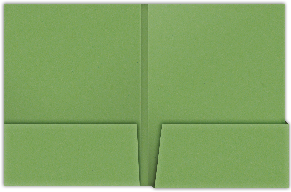 Gumdrop Green Vellum 100lb 9 x 12 Two Pocket Folders with 4 1/4 Inch Deep Box Pockets and 1/4 Inch Expansion with Double Score Spine