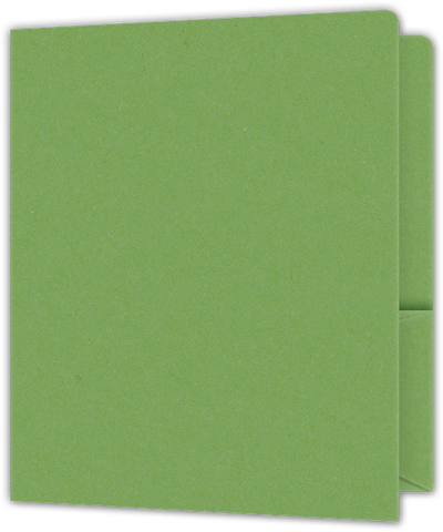 Gumdrop Green Vellum 100lb 9 x 12 Two Pocket Round Corner Folders with 4 1/4 Inch Pocket