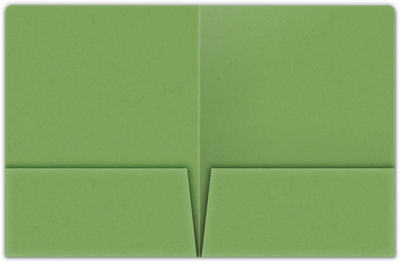 Gumdrop Green Vellum 100lb 9 x 12 Two Pocket Round Corner Folders with 4 1/4 Inch Pocket