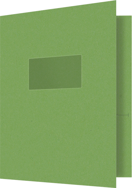 Gumdrop Green Vellum 100lb 9 1/2 x 11 3/4 Two Pocket Folders with 4 1/2 Inch Pockets and 1 Inch Reinforced Top and Edges