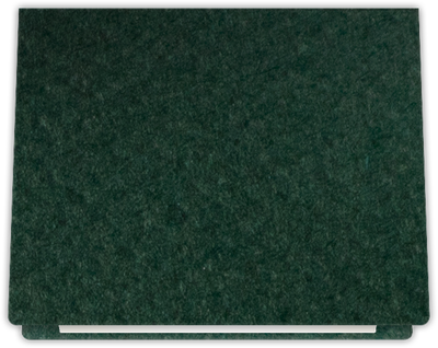 Hunter Green Felt 80lb 9 1/2 x 12 Landscape or Portrait Certificate Holders with Rounded Corner Slits