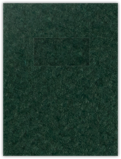 Hunter Green Felt 80lb 9 x 12 Two Pocket Folders with 4 Inch Pockets and 2 x 4 Window