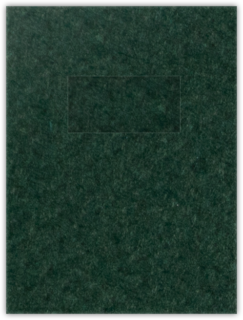 Hunter Green Felt 80lb 9 x 12 Two Pocket Folders with 4 Inch Pockets and 2 x 4 Window