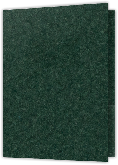 Hunter Green Felt 80lb 9 x 12 Two Pocket Folders with 4 Inch Pockets