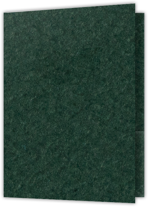 Hunter Green Felt 80lb 9 x 12 Two Pocket Folders with 4 Inch Pockets