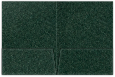 Hunter Green Felt 80lb 9 x 12 Two Pocket Folders with 4 Inch Pockets