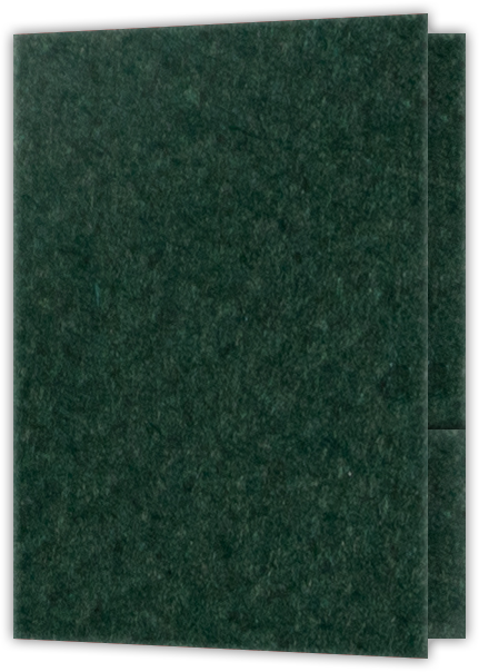 Hunter Green Felt 80lb 9 x 12 Two Pocket Folders with 4 Inch Round Corner Pockets and 1/4 Inch Expansion with Double Score Spine