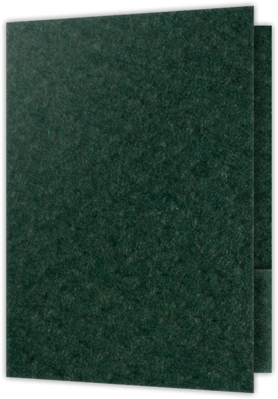 Hunter Green Felt 80lb 9 1/2 x 14 1/2 Two Pocket Legal Folders with 4 1/2 Inch Pockets
