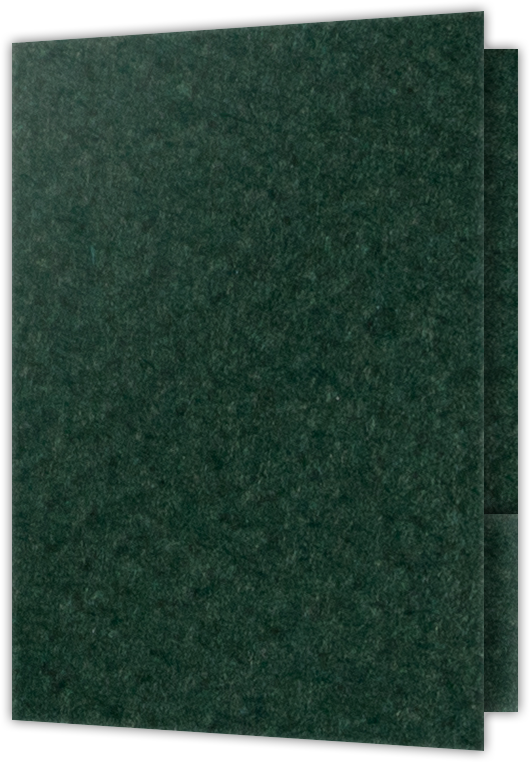 Hunter Green Felt 80lb 9 1/2 x 14 1/2 Two Pocket Legal Folders with 4 1/2 Inch Pockets