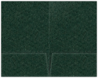 Hunter Green Felt 80lb 6 x 9 Two Pocket Half Size Folders with 3 Inch Pockets