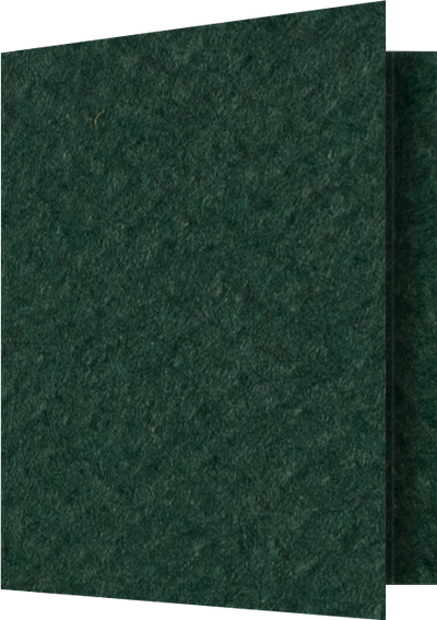 Hunter Green Felt 80lb 9 1/2 x 11 3/4 Two Pocket Folders with 4 1/2 Inch Pockets and 1 Inch Reinforced Top and Edges