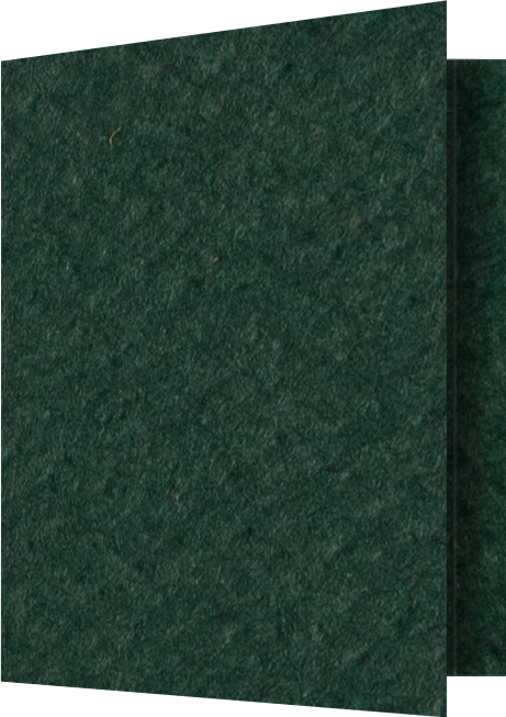 Hunter Green Felt 80lb 9 1/2 x 11 3/4 Two Pocket Folders with 4 1/2 Inch Pockets and 1 Inch Reinforced Top and Edges