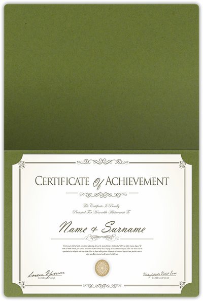 Jellybean Green Vellum 100lb 9 1/2 x 12 Landscape or Portrait Certificate Holders with Rounded Corner Slits