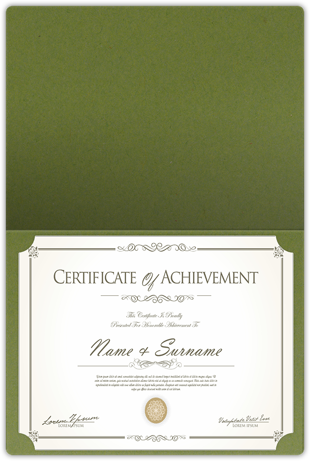 Jellybean Green Vellum 100lb 9 1/2 x 12 Landscape or Portrait Certificate Holders with Rounded Corner Slits