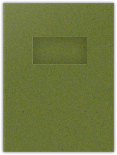 Jellybean Green Vellum 100lb 9 x 12 Two Pocket Folders with 4 Inch Pockets and 2 x 4 Window
