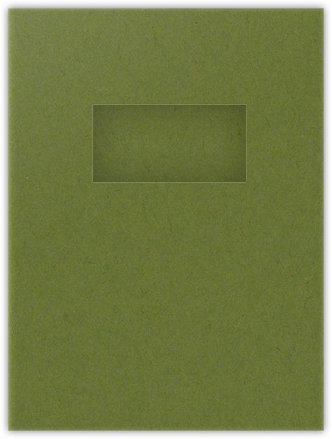 Jellybean Green Vellum 100lb 9 x 12 Two Pocket Folders with 4 Inch Pockets and 2 x 4 Window