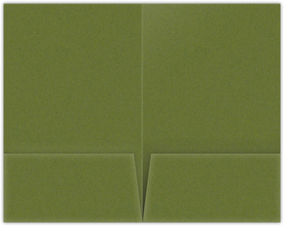 Jellybean Green Vellum 100lb 6 x 9 Two Pocket Half Size Folders with 3 Inch Pockets