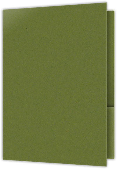 Jellybean Green Vellum 100lb 6 x 9 Two Pocket Half Size Folders with 3 Inch Pockets