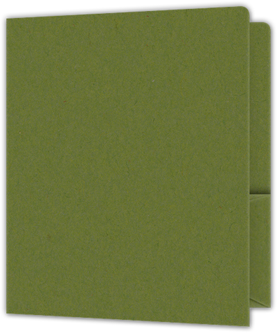 Jellybean Green Vellum 100lb 9 x 12 Two Pocket Round Corner Folders with 4 1/4 Inch Pocket