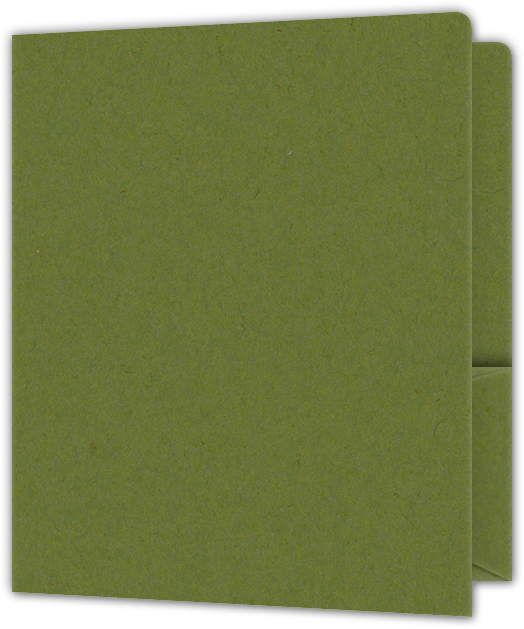 Jellybean Green Vellum 100lb 9 x 12 Two Pocket Round Corner Folders with 4 1/4 Inch Pocket