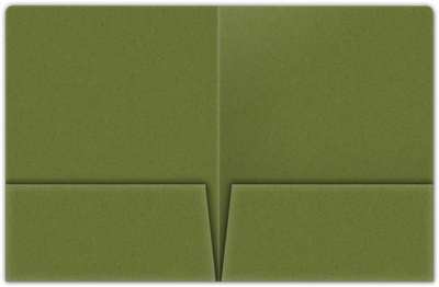 Jellybean Green Vellum 100lb 9 x 12 Two Pocket Round Corner Folders with 4 1/4 Inch Pocket