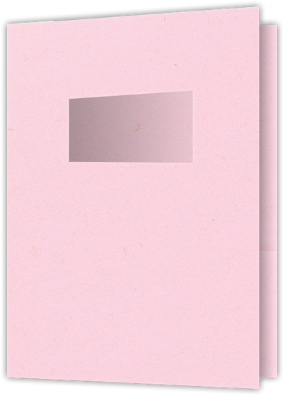 Pink Lemonade Vellum 100lb 9 x 12 Two Pocket Folders with 4 Inch Pockets and 2 x 4 Window