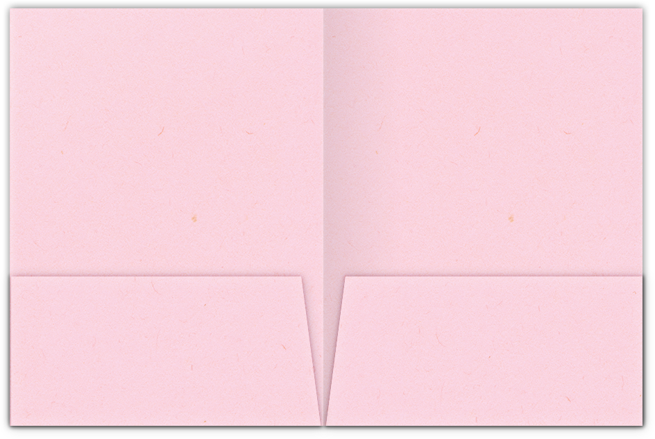 Pink Lemonade Vellum 100lb 9 x 12 Two Pocket Folders with 4 Inch Pockets