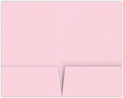 Pink Lemonade Vellum 100lb 6 x 9 Two Pocket Half Size Folders with 3 Inch Pockets