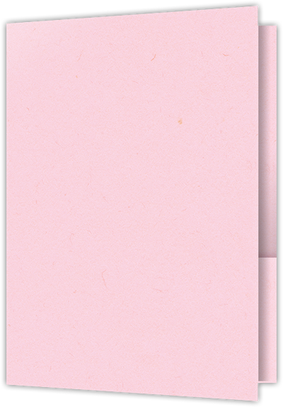 Pink Lemonade Vellum 100lb 6 x 9 Two Pocket Half Size Folders with 3 Inch Pockets