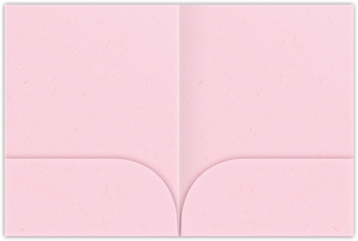 Pink Lemonade Vellum 100lb 9 x 12 Two Pocket Folders with 4 Inch Curved Pockets