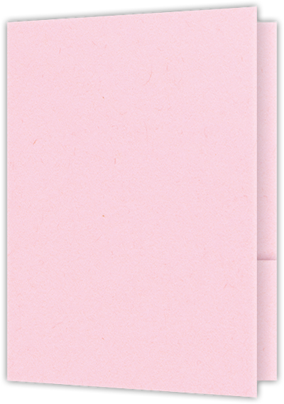 Pink Lemonade Vellum 100lb 9 x 12 Two Pocket Folders with 4 Inch Curved Pockets