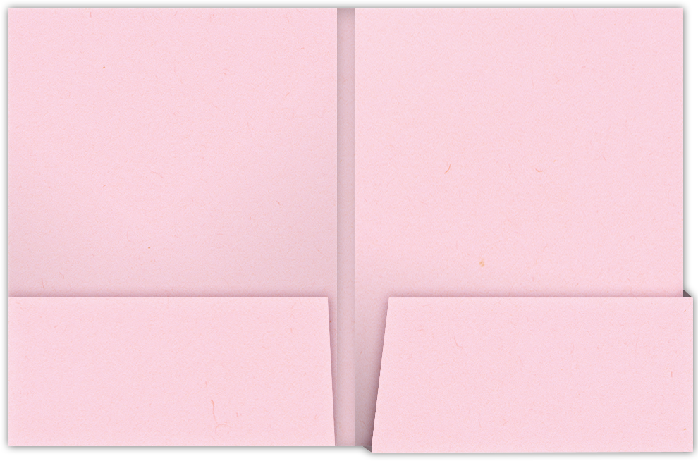 Pink Lemonade Vellum 100lb 9 x 12 Two Pocket Folders with 4 1/4 Inch Deep Box Pockets and 1/4 Inch Expansion with Double Score Spine