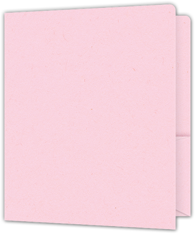 Pink Lemonade Vellum 100lb 9 x 12 Two Pocket Round Corner Folders with 4 1/4 Inch Pocket