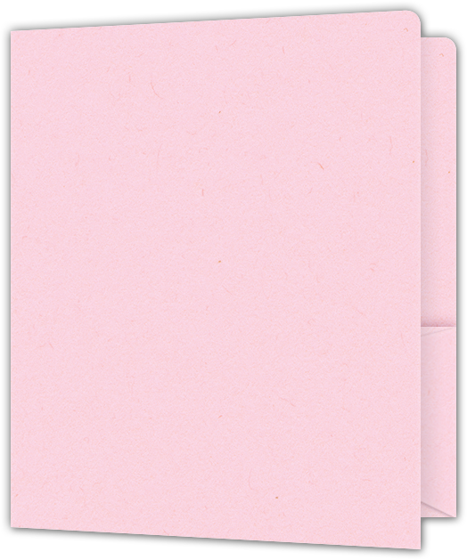 Pink Lemonade Vellum 100lb 9 x 12 Two Pocket Round Corner Folders with 4 1/4 Inch Pocket