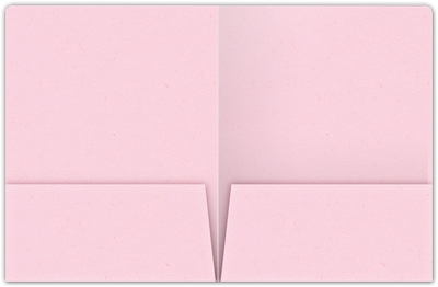 Pink Lemonade Vellum 100lb 9 x 12 Two Pocket Round Corner Folders with 4 1/4 Inch Pocket