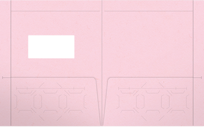 Pink Lemonade Vellum 100lb 9 1/2 x 11 3/4 Two Pocket Folders with 4 1/2 Inch Pockets and 1 Inch Reinforced Top and Edges