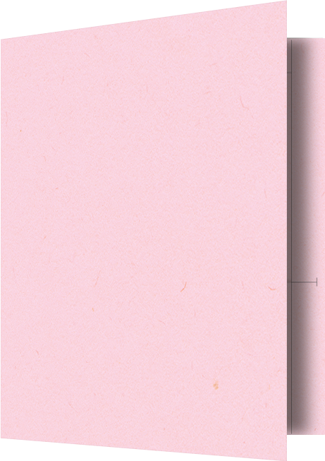 Pink Lemonade Vellum 100lb 9 1/2 x 11 3/4 Two Pocket Folders with 4 1/2 Inch Pockets and 1 Inch Reinforced Top and Edges