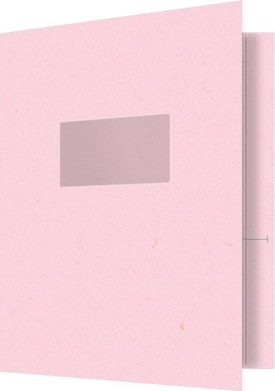 Pink Lemonade Vellum 100lb 9 1/2 x 11 3/4 Two Pocket Folders with 4 1/2 Inch Pockets and 1 Inch Reinforced Top and Edges