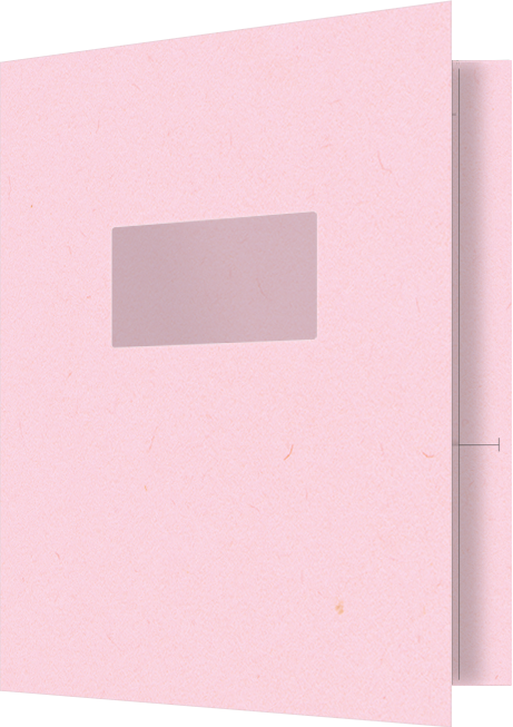 Pink Lemonade Vellum 100lb 9 1/2 x 11 3/4 Two Pocket Folders with 4 1/2 Inch Pockets and 1 Inch Reinforced Top and Edges