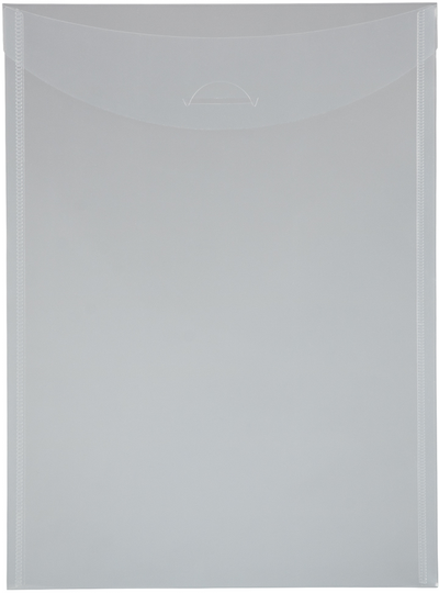 Clear Letter Open End Plastic Envelopes (9 1/2 x 12 1/2) with Tuck Flap