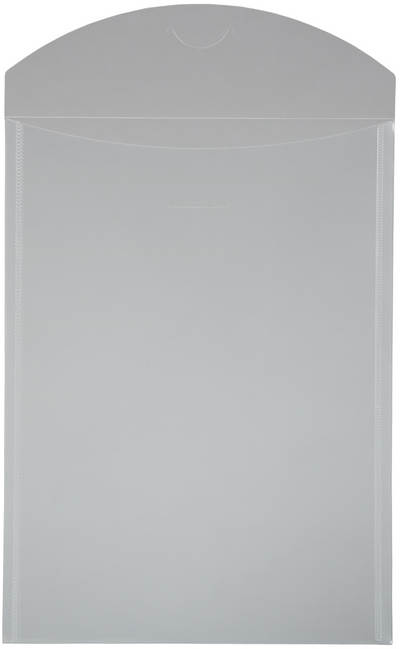 Clear Letter Open End Plastic Envelopes (9 1/2 x 12 1/2) with Tuck Flap