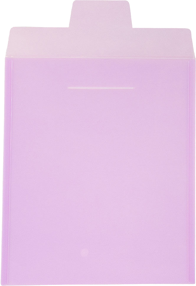 Lilac Purple Letter Open End Plastic Envelopes (9 3/4 x 11 3/4) with Tuck Flap