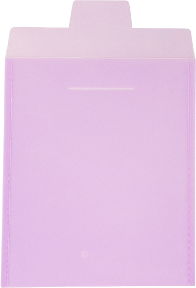 Lilac Purple Letter Open End Plastic Envelopes (9 1/2 x 12 1/2) with Tuck Flap