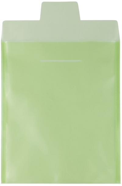 Lime Green 9 7/8 x 11 5/8 Open End Plastic Envelopes with Tuck Flap